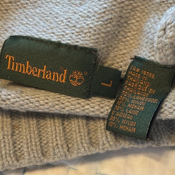 Timberland tan wool blend roll neck sweater sz L - Picture 3 of 6